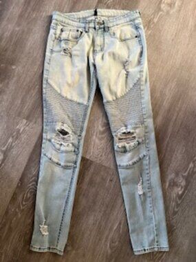 🧡3/15 Y&R Distressed Light Wash Jeans Men's 28
